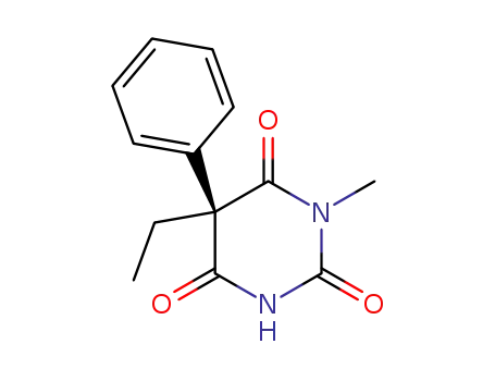Molecular Structure of 2303-80-2 ((5R)-5-ethyl-1-methyl-5-phenylpyrimidine-2,4,6(1H,3H,5H)-trione)