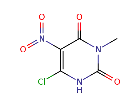 Molecular Structure of 878-86-4 (6-chloro-3-methyl-5-nitropyrimidine-2,4(1H,3H)-dione)