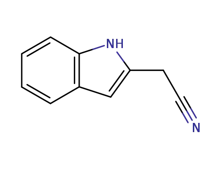 Molecular Structure of 7210-27-7 (1H-Indole-2-acetonitrile(9CI))