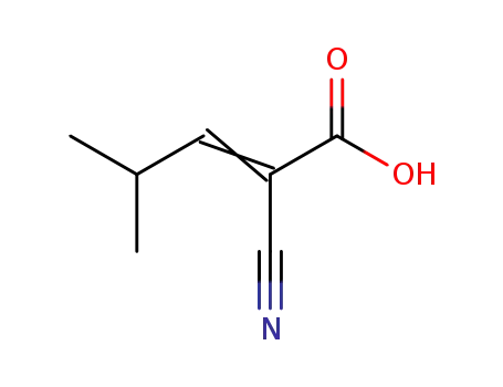 Molecular Structure of 760-58-7 (2-cyano-4-Methylpent-2-enoic acid)