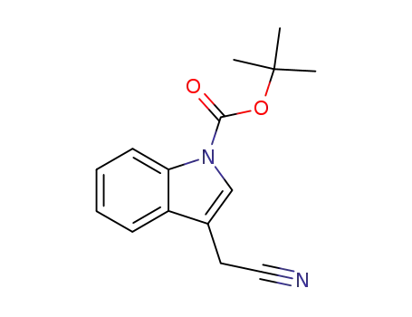 Molecular Structure of 218772-62-4 ([1-(tert-Butoxycarbonyl)indol-3-yl]acetonitrile)