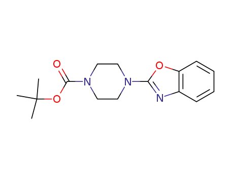 Molecular Structure of 195390-64-8 (1-Piperazinecarboxylicacid, 4-(2-benzoxazolyl)-, 1,1-dimethylethyl ester)