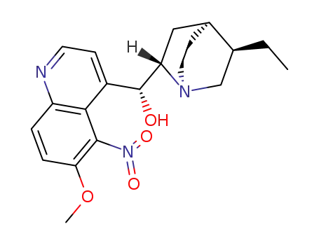 Molecular Structure of 84946-09-8 ((8alpha,9R)-10,11-dihydro-6'-methoxy-5'-nitrocinchonan-9-ol)