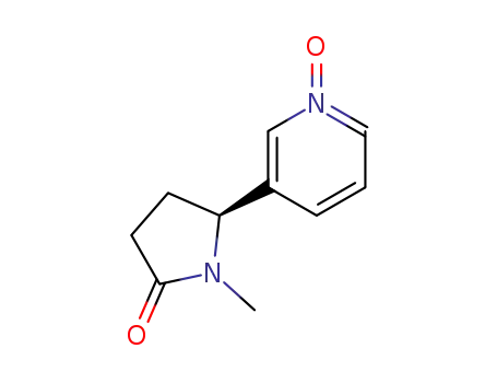 Molecular Structure of 36508-80-2 (1-methyl-5-(1-oxidopyridin-5-yl)-pyrrolidin-2-one)