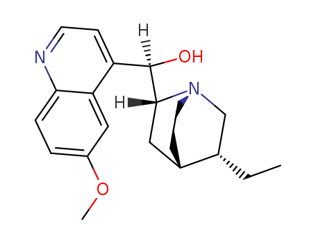 Molecular Structure of 14645-32-0 (Cinchonan-9-ol,10,11-dihydro-6'-methoxy-, (9R)- (9CI))
