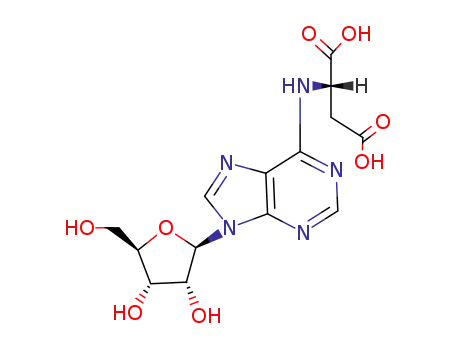 Molecular Structure of 4542-23-8 ((2S)-2-[[9-[(2S,3R,4S,5R)-3,4-dihydroxy-5-(hydroxymethyl)oxolan-2-yl]purin-6-yl]amino]butanedioic acid)