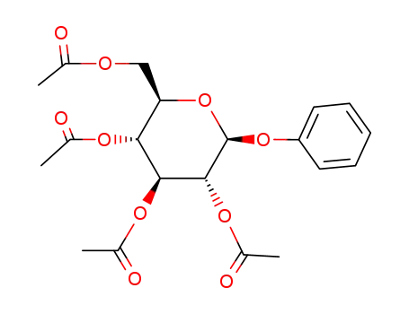 Molecular Structure of 4468-72-8 (PHENYL-2,3,4,6-TETRA-O-ACETYL-BETA-D-GLUCOPYRANOSIDE)