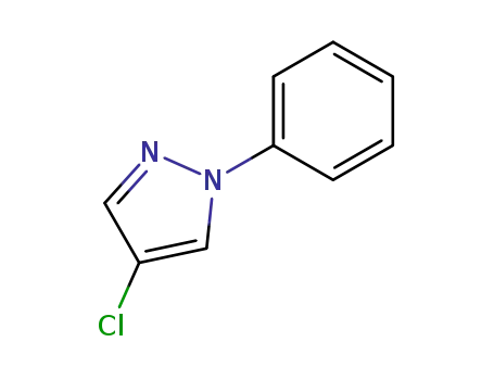 Molecular Structure of 6831-92-1 (4-CHLORO-1-PHENYL-1H-PYRAZOLE)