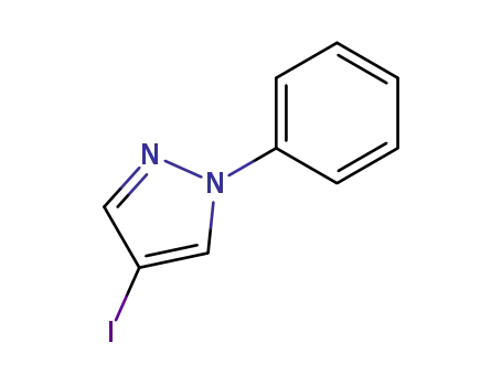 Molecular Structure of 23889-85-2 (1-Phenyl-4-iodopyrazole)