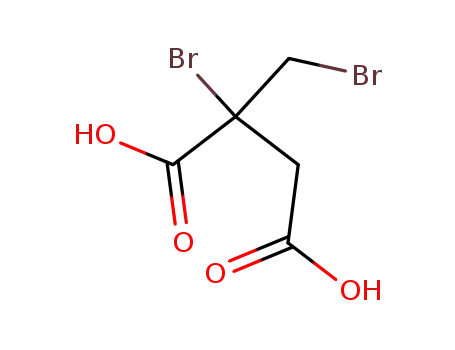 Molecular Structure of 4167-06-0 (2-bromo-2-(bromomethyl)butanedioic acid)