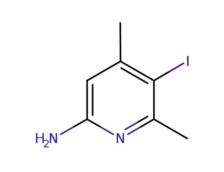 Molecular Structure of 885952-12-5 (2-AMINO-4,6-DIMETHYL-5-IODOPYRIDINE)