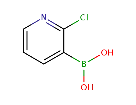 Molecular Structure of 381248-04-0 (2-Chloro-3-pyridylboronic acid)