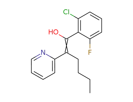 Molecular Structure of 662142-40-7 (Benzenemethanol, 2-chloro-6-fluoro-a-[1-(2-pyridinyl)pentylidene]-)