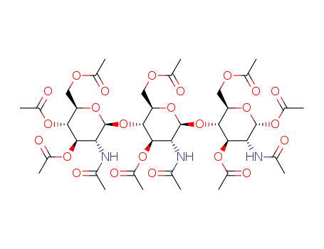 Molecular Structure of 53942-45-3 (O-3,4,6-Tri-O-acetyl-2-(acetylamino)-2-deoxy-b-D-glucopyranosyl-(1-4)-O-3,6-di-O-acetyl-2-(acetylamino)-2-deoxy-b-D-glucopyranosyl-(1-4)-2-(acetylamino)-2-deoxy-1,3,6-triacetate-a-D-glucopyranose)