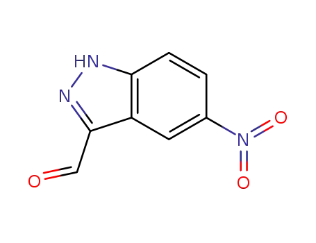 Molecular Structure of 677702-36-2 (5-Nitro indazole carboxaldehyde)