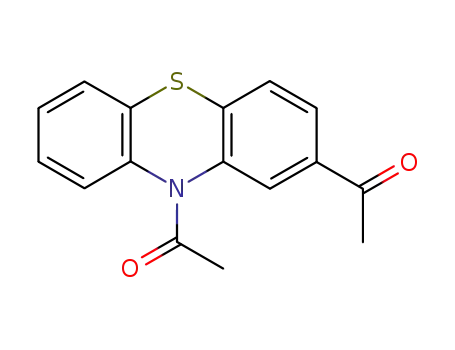 Molecular Structure of 6632-11-7 (1-(2-acetylphenothiazin-10-yl)ethanone)