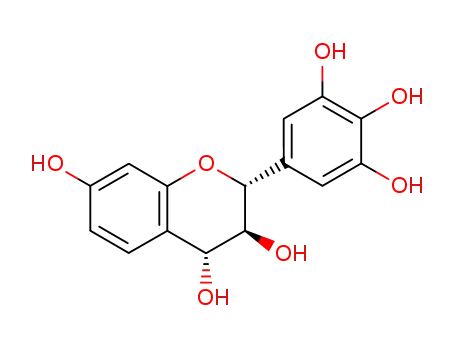 Molecular Structure of 4382-45-0 ([2R,(+)]-3,4-Dihydro-2α-(3,4,5-trihydroxyphenyl)-2H-1-benzopyran-3β,4α,7-triol)