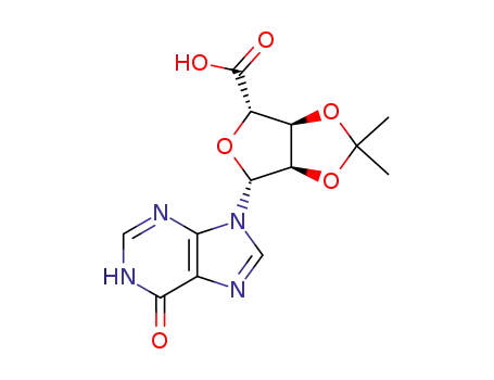 Molecular Structure of 28440-13-3 (2',3'-O-isopropylideneinosine-5'-carboxylic acid)