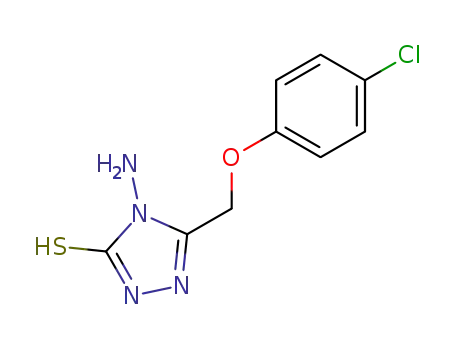 Molecular Structure of 4413-43-8 (4-triazole-3-thione,2,4-dihydro-4-amino-5-((4-chlorophenoxy)methyl)-3h-2)