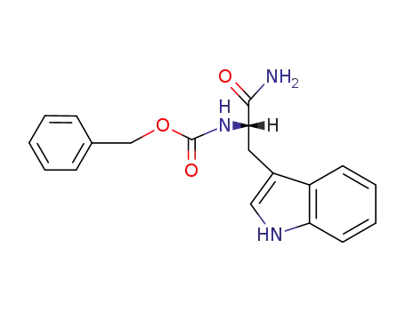 Carbamicacid, N-[(1S)-2-amino-1-(1H-indol-3-ylmethyl)-2-oxoethyl]-, phenylmethyl ester