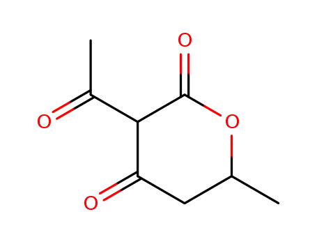 Molecular Structure of 34241-51-5 (2H-Pyran-2,4(3H)-dione, 3-acetyldihydro-6-methyl-)