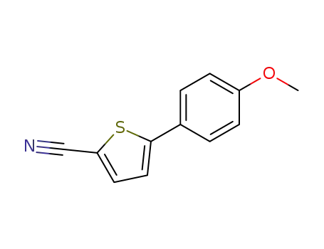 Molecular Structure of 200358-05-0 (2-Thiophenecarbonitrile, 5-(4-methoxyphenyl)-)
