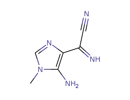 Molecular Structure of 765943-20-2 (1H-Imidazole-4-acetonitrile,5-amino-alpha-imino-1-methyl-(9CI))