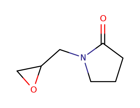 Molecular Structure of 17201-66-0 (1-(2-OXIRANYLMETHYL)-2-PYRROLIDINONE)