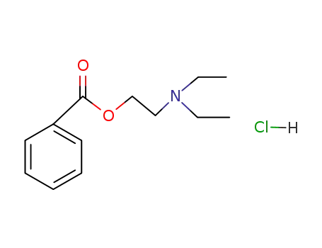 Molecular Structure of 2618-38-4 (Benzoic acid, 2- (diethylamino)ethyl ester, hydrochloride)