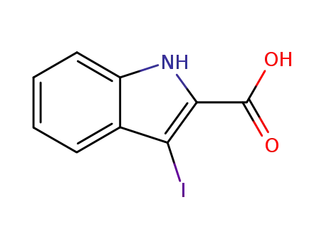 Molecular Structure of 167631-58-5 (3-IODOINDOLE-2-CARBOXYLIC ACID)
