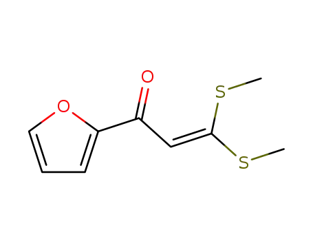 Molecular Structure of 78078-05-4 (1-(furan-2-yl)-3,3-bis(methylsulfanyl)prop-2-en-1-one)