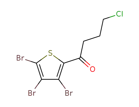 Molecular Structure of 80775-46-8 (1-Butanone, 4-chloro-1-(3,4,5-tribromo-2-thienyl)-)