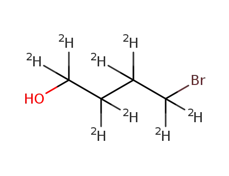Molecular Structure of 136091-68-4 (4-BROMO-1-BUTANOL-1,1,2,2,3,3,4,4-D8)