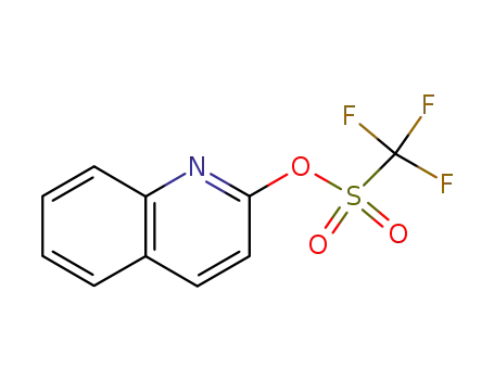 Molecular Structure of 109586-44-9 (Methanesulfonic acid, trifluoro-, 2-quinolinyl ester)