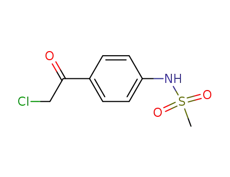 Molecular Structure of 64488-52-4 (N-[4-(2-CHLOROACETYL)PHENYL]METHANESULFONAMIDE)