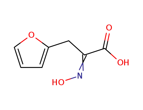 Molecular Structure of 4066-14-2 ((2E)-3-(furan-2-yl)-2-(hydroxyimino)propanoic acid)