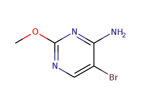 Molecular Structure of 148214-56-6 (5-BROMO-2-METHOXYPYRIMIDIN-4-YLAMINE)