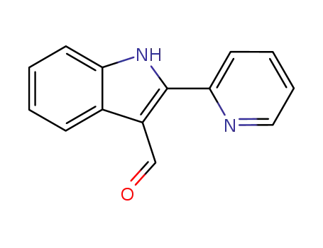 Molecular Structure of 5691-08-7 (2-PYRIDIN-2-YL-1H-INDOLE-3-CARBALDEHYDE)