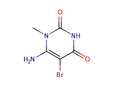 Molecular Structure of 14094-37-2 (6-AMINO-5-BROMO-1-METHYLURACIL MONOHYDRATE)