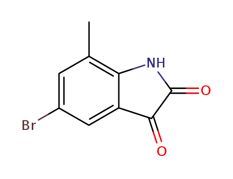Molecular Structure of 77395-10-9 (5-BROMO-7-METHYL-1H-INDOLE-2,3-DIONE)