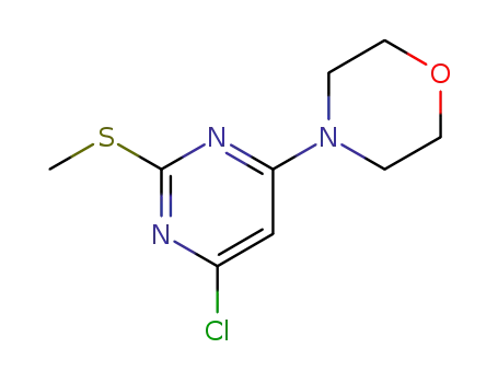 Molecular Structure of 339016-21-6 (4-CHLORO-6-MORPHOLINO-2-PYRIMIDINYL METHYL SULFIDE)
