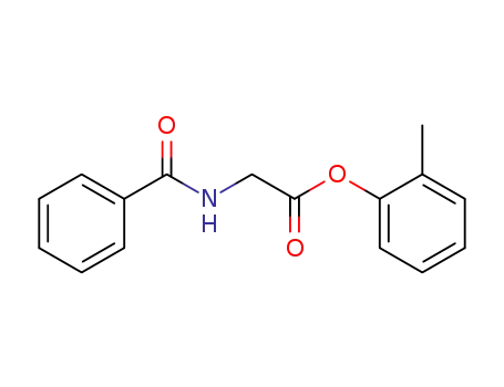 Molecular Structure of 66895-69-0 (Glycine, N-benzoyl-, 2-methylphenyl ester)
