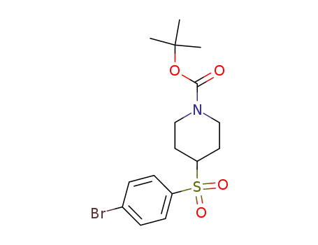 Molecular Structure of 226398-62-5 (4-(4-BROMO-BENZENESULFONYL)-PIPERIDINE-1-CARBOXYLIC ACID TERT-BUTYL ESTER)