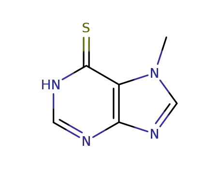 Molecular Structure of 3324-79-6 (7-METHYL-6-MERCAPTOPURINE)