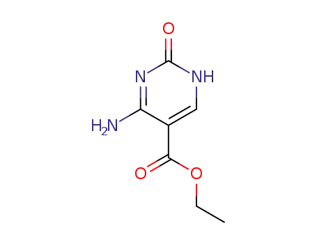 Molecular Structure of 20187-46-6 (Ethyl 4-amino-2-hydroxypyrimidine-5-carboxylate)