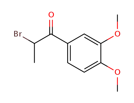 Molecular Structure of 1835-05-8 (2-bromo-3-4-dimethoxypropiophenone)