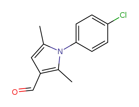 Molecular Structure of 20461-26-1 (1-(4-CHLORO-PHENYL)-2,5-DIMETHYL-1H-PYRROLE-3-CARBALDEHYDE)