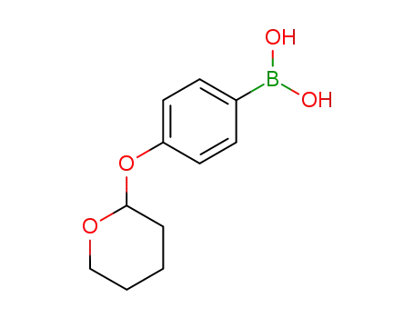 Molecular Structure of 182281-01-2 (4-(2-Tetrahydropyranyloxy)phenylboronic acid)