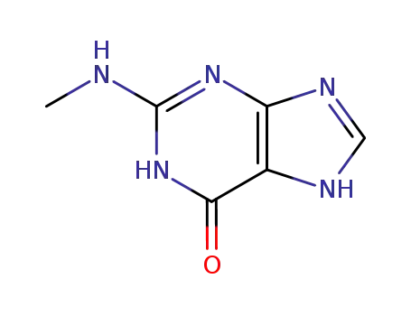 Molecular Structure of 10030-78-1 (6-HYDROXY-2-METHYLAMINOPURINE)