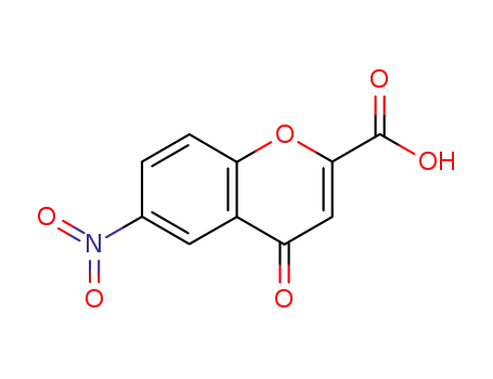 Molecular Structure of 30095-78-4 (4H-1-Benzopyran-2-carboxylic acid, 6-nitro-4-oxo-)